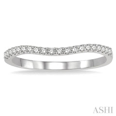 1/5 Ctw Round Cut Diamond Wedding Band in 14K White Gold