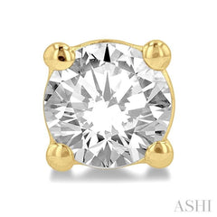 1/2 Ctw Round Cut Diamond Stud Earring in 14K Yellow Gold