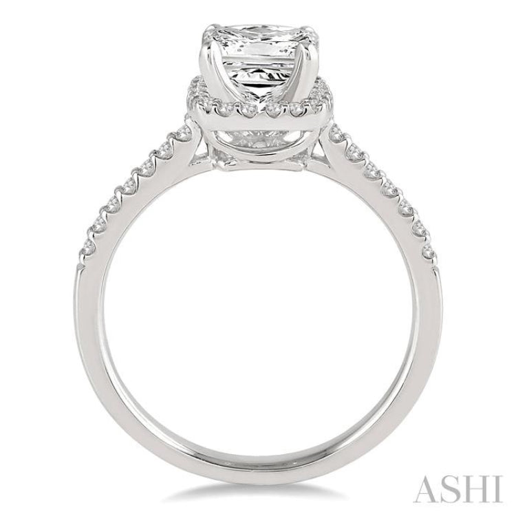1/4 Ctw Diamond Semi-mount Engagement Ring in 14K White Gold