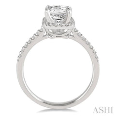 1/4 Ctw Diamond Semi-mount Engagement Ring in 14K White Gold