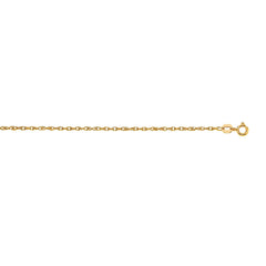 14K Yellow Gold .95mm Machine Rope 20 Chain (Carded) with Spring Ring Lock