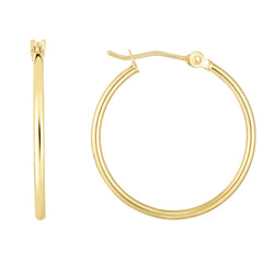 14K Yellow Gold 1.5x25mm Hoop EarringView related hoops in this series here.