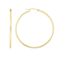 14K Yellow Gold 1.5x40mm Hoop EarringView related hoops in this series here.