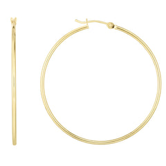 14K Yellow Gold 1.5x45mm Hoop EarringView related hoops in this series here.