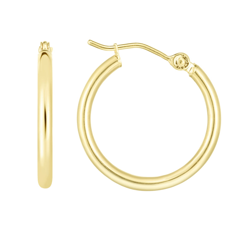 14K Yellow Gold 2x20mm Hoop EarringView related hoops in this series here.