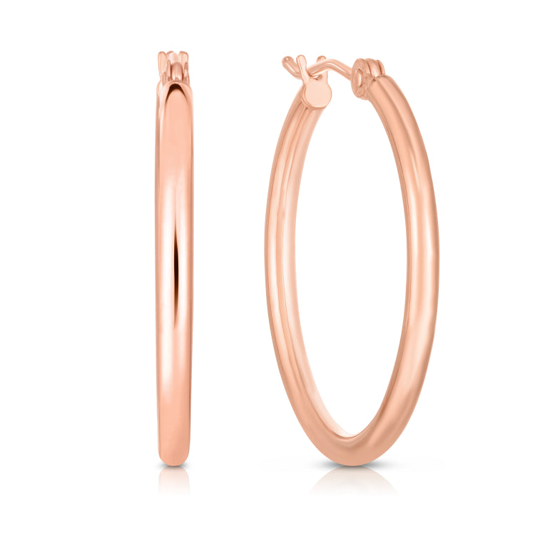 14K Rose Gold 2x25mm Hoop Earring View related hoops in this series here.