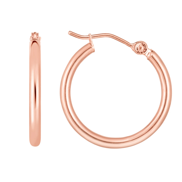 14K Rose Gold 2x20mm Hoop Earring View related hoops in this series here.