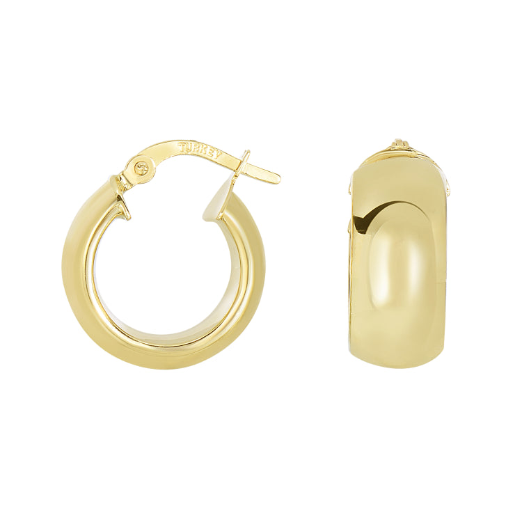 14K Yellow Gold Chunky Hoop Earring