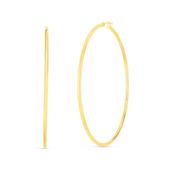 14K Yellow Gold 2x70mm Polished Hoop Earring