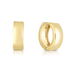 14K Yellow Gold Polished Huggie Earrings