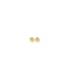 14K Yellow Gold Polished 6mm Post Earring