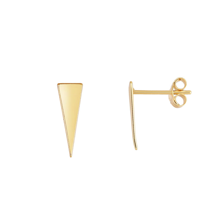 14K Yellow Gold Polished Triangle Ear Climber