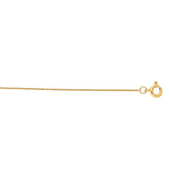 14K Yellow Gold .45mm Classic Box 20 Chain with Spring Ring