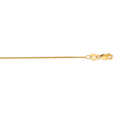 14K Yellow Gold 0.68mm Classic Box 24 Chain with Lobster Lock