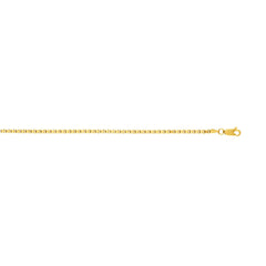 14K Yellow Gold 2.5mm Semi-Solid Box 20 Chain with Lobster Lock