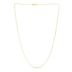 14K Yellow Gold 0.87mm Diamond Cut Cable 18 Chain with Lobster Lock