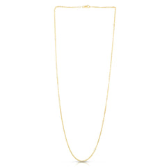 14K Yellow Gold 1.9mm Diamond Cut Cable 16 Chain with Lobster Lock
