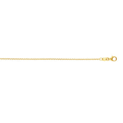 14K Yellow Gold 1.3mm Round Cable 16 Chain with Lobster Lock
