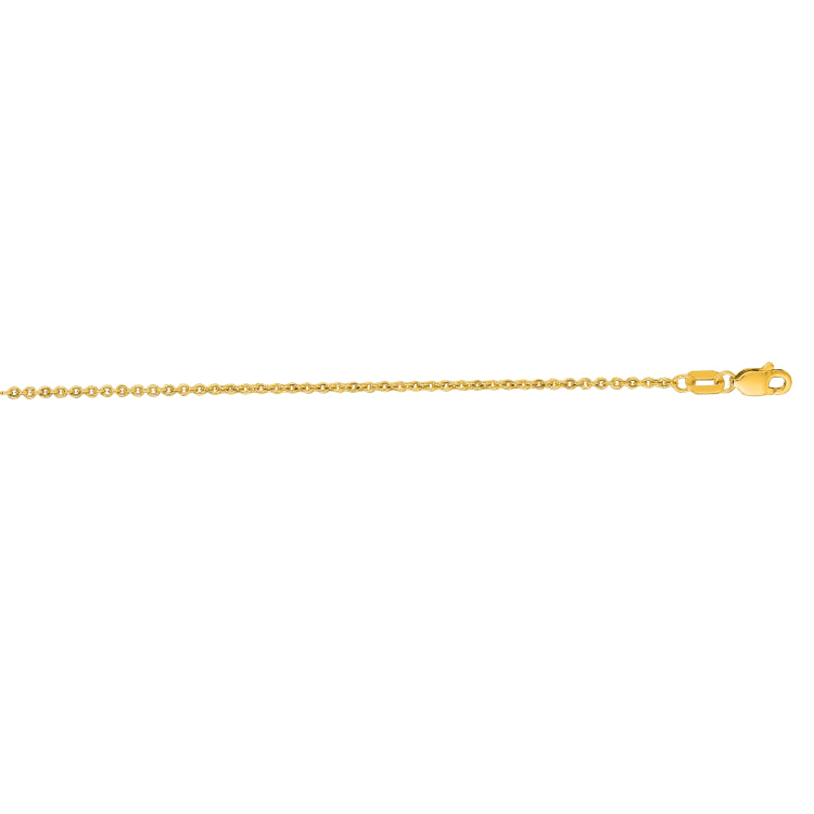 14K Yellow Gold 1.5mm Lite Forsantina 16 Chain with Lobster Lock