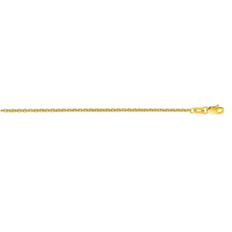 14K Yellow Gold 1.8mm Lite Forsantina 16 Chain with Lobster Lock