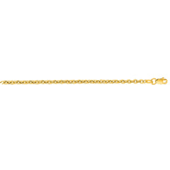 14K Yellow Gold 2.9mm Lite Forsantina 24 Chain with Lobster Lock
