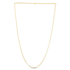 14K Yellow Gold 2.5mm Lite Rolo 24 Chain with Lobster Lock