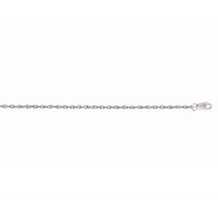 14K White Gold .85mm Machine Rope 18 Chain (Carded) with Lobster Lock