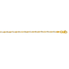 14K Gold 2.5mm Singapore 20 Chain with Lobster Lock