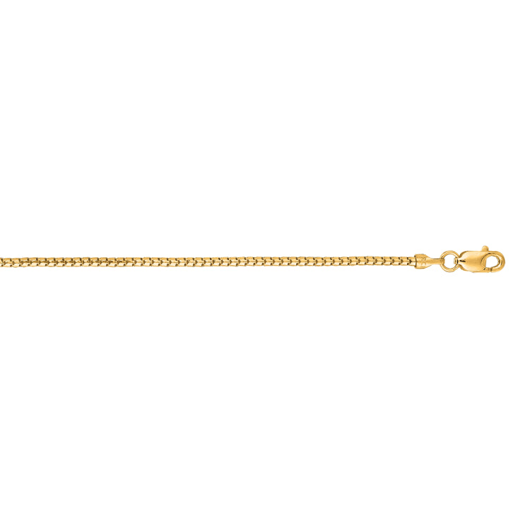 14K Yellow Gold 1.3mm Ice 16 Chain with Lobster Lock