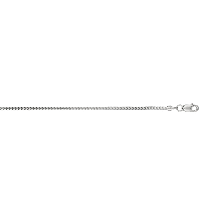 14K White Gold 1.3mm Ice 20 Chain with Lobster Lock
