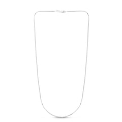 14K White Gold 1.1mm Milano 18 Chain with Lobster Lock