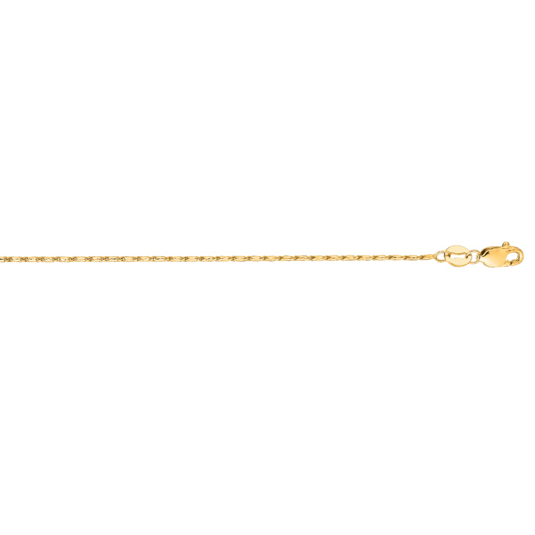 14K Yellow Gold 1mm Lumina 16 Chain with Lobster Lock