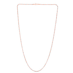 14K Rose Gold 1.5mm Sparkle 20 Chain with Lobster Lock