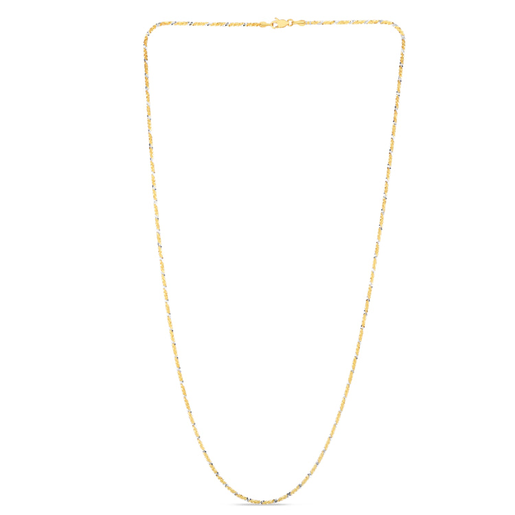 14K Gold 1.5mm Sparkle 16 Chain with Lobster Lock