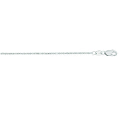 14K White Gold 0.9mm Lumina 16 Chain with Lobster Lock