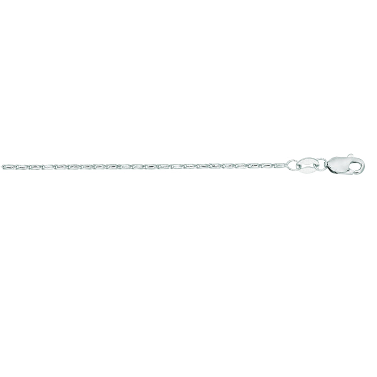 14K White Gold 0.9mm Lumina 20 Chain with Lobster Lock