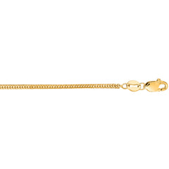 14K Yellow Gold 1mm Foxtail 20 Chain with Lobster Lock