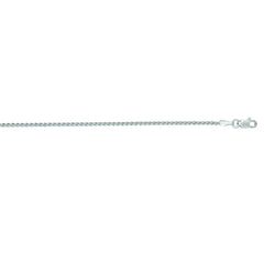 14K White Gold 1.5mm Round Wheat 16 Chain with Lobster Lock