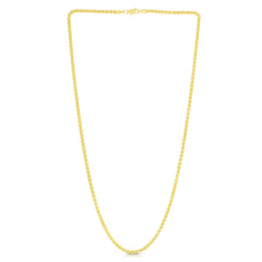 14K Yellow Gold 2.8mm Lite Round Wheat 18 Chain with Lobster Lock