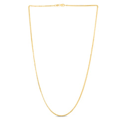 14K Yellow Gold 1.8mm Square Wheat 16 Chain with Lobster Lock