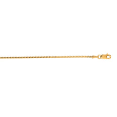14K Yellow Gold 1.2mm Franco 16 Chain with Lobster Lock