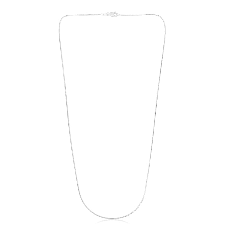 14K White Gold 0.9mm Franco 18 Chain with Lobster Lock