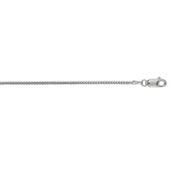 14K White Gold 1.6mm Franco 24 Chain with Lobster Lock