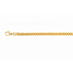 14K Yellow Gold 24 5.3mm Semi-Solid Square Franco Chain with Lobster Lock