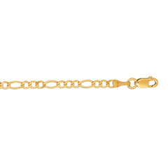 14K Yellow Gold 3.1mm Figaro 16 Chain with Lobster Lock