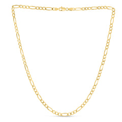 14K Yellow Gold 20 3.8mm Figaro Chain with Lobster Lock