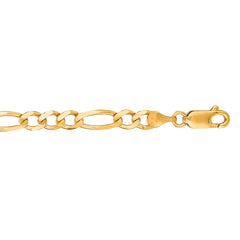 14K Yellow Gold 4.5mm Figaro 24 Chain with Lobster Lock