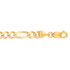 14K Yellow Gold 6mm Figaro 22 Chain with Lobster Lock