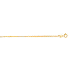14K Yellow Gold 1.2mm Mariner 20 Chain with Spring Ring