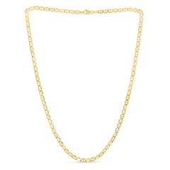 14K Yellow Gold 4.5mm Mariner 24 Chain with Lobster Lock